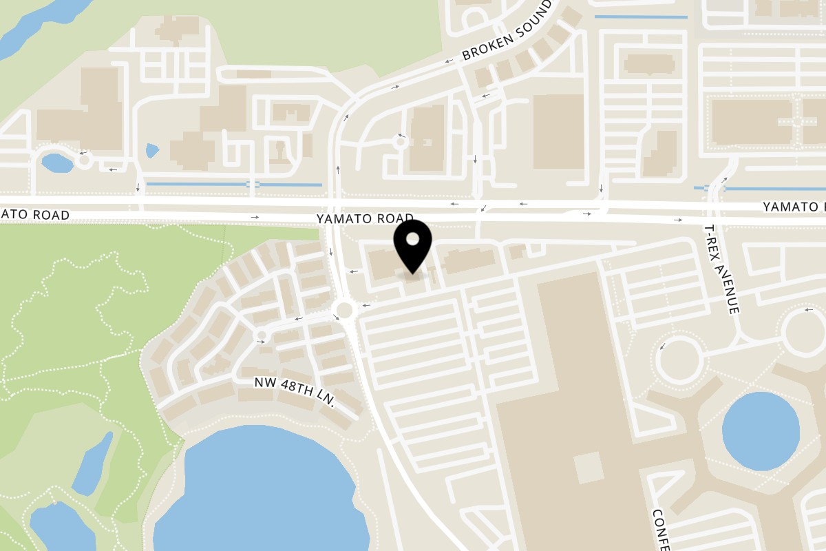 Map showing the location of VC's Kitchen on 1200 Yamato Rd Ste b-3 in Boca Raton